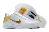 nike kobe 5 protro tennis chaussures sport k5 white gold